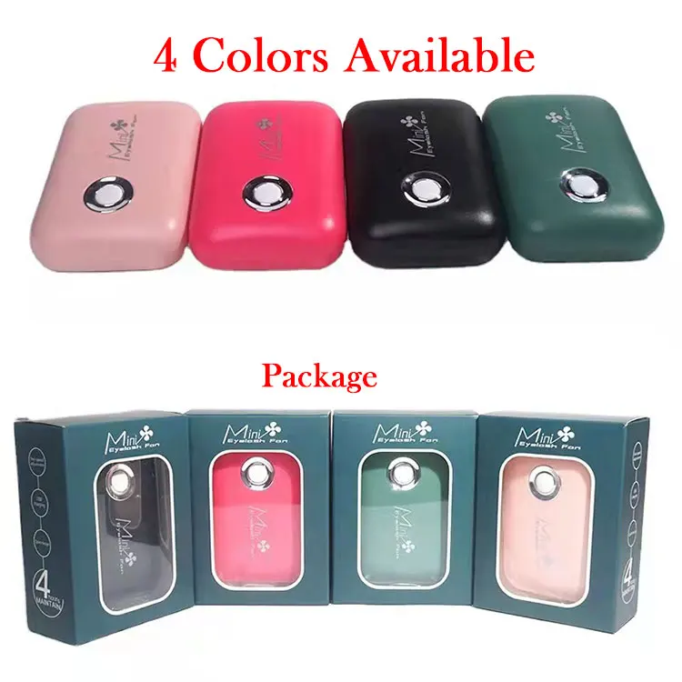 Hand Held Mini Lash Fans Dryer Portable Bladeless Usb Electric Rechargeable 3 speed Eyelash Extension Air Blower Cooling Fans