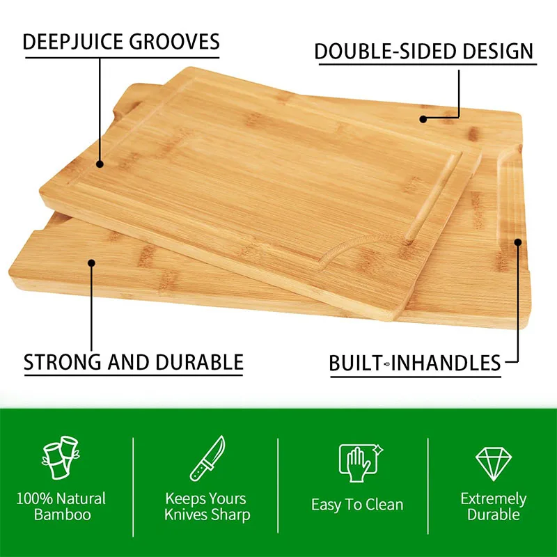 Kitchen Tools Custom Large Size Chopping Board Solid Wood Cutting Board Kneading Dough Bamboo Cutting Board