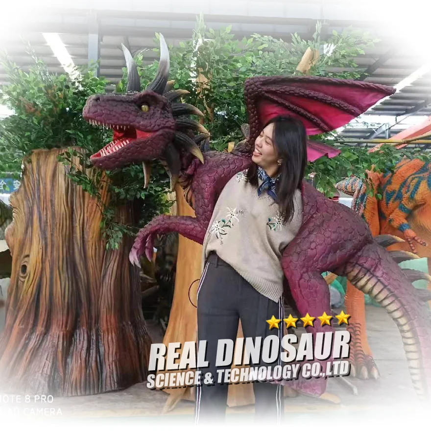 
Animatronic Dragon Realistic Baby Dinosaur Puppet 