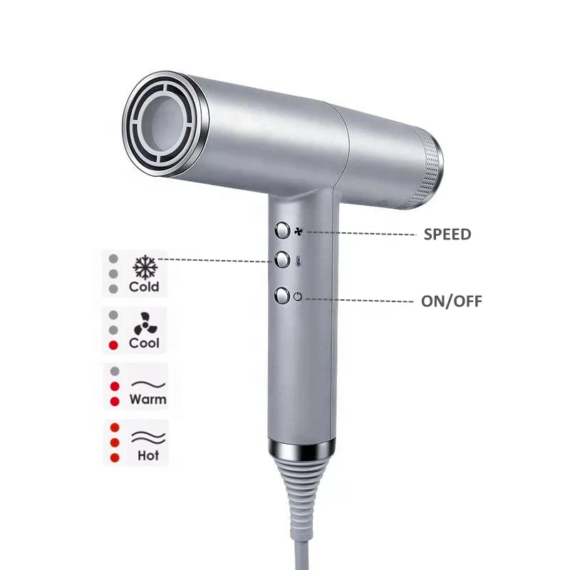 2022 New Arrival T Design Strong Power Leafless Hair Dryer BLDC Motor Slim Smart Hair Blow Dryer