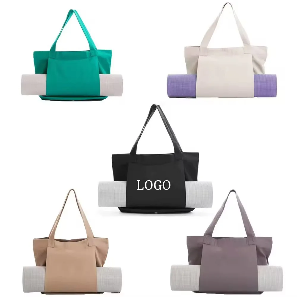 Wholesale Factory Price Yoga Gym Workout Bag Tote with Custom Canvas Yoga Mat Bag Woman Holder