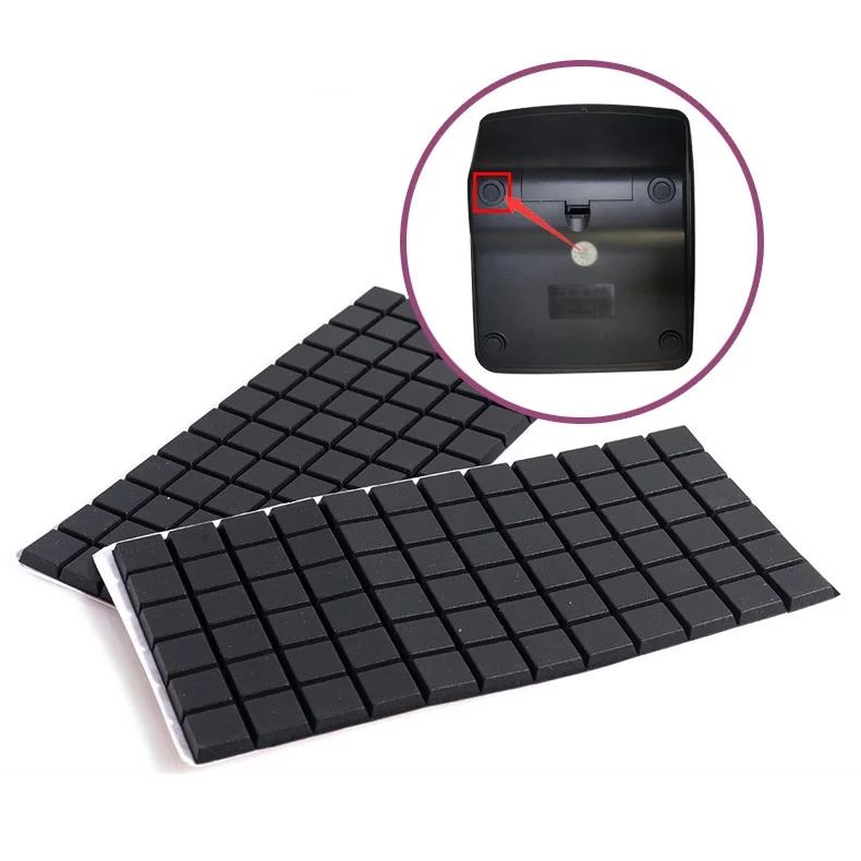 custom die cut anti slip black clear double sided adhesive tape bumper washer feet pad dot gasket silicone rubber