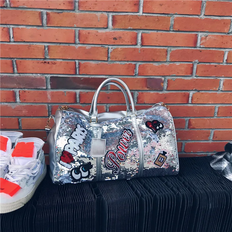 
Fashion Sequin Multifunction Waterproof Outdoor Sports Gym Luggage Bag Duffle Travel Bag 