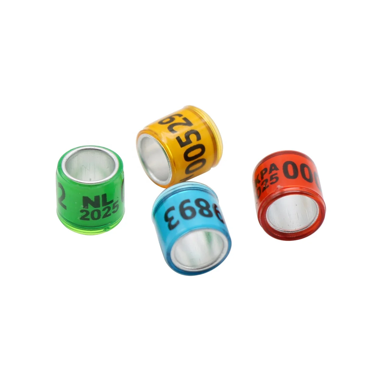 Multicolor Pigeon Foot Ring With Word Ring Tag Custom Parrot Clips Rfid Leg Bird Pigeon Foot Rings