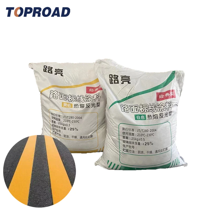 Excellent Quality Reflective Heat Reflecting Thermoplastic Road Marking Traffic Paint For Traffic  Road Construction Use