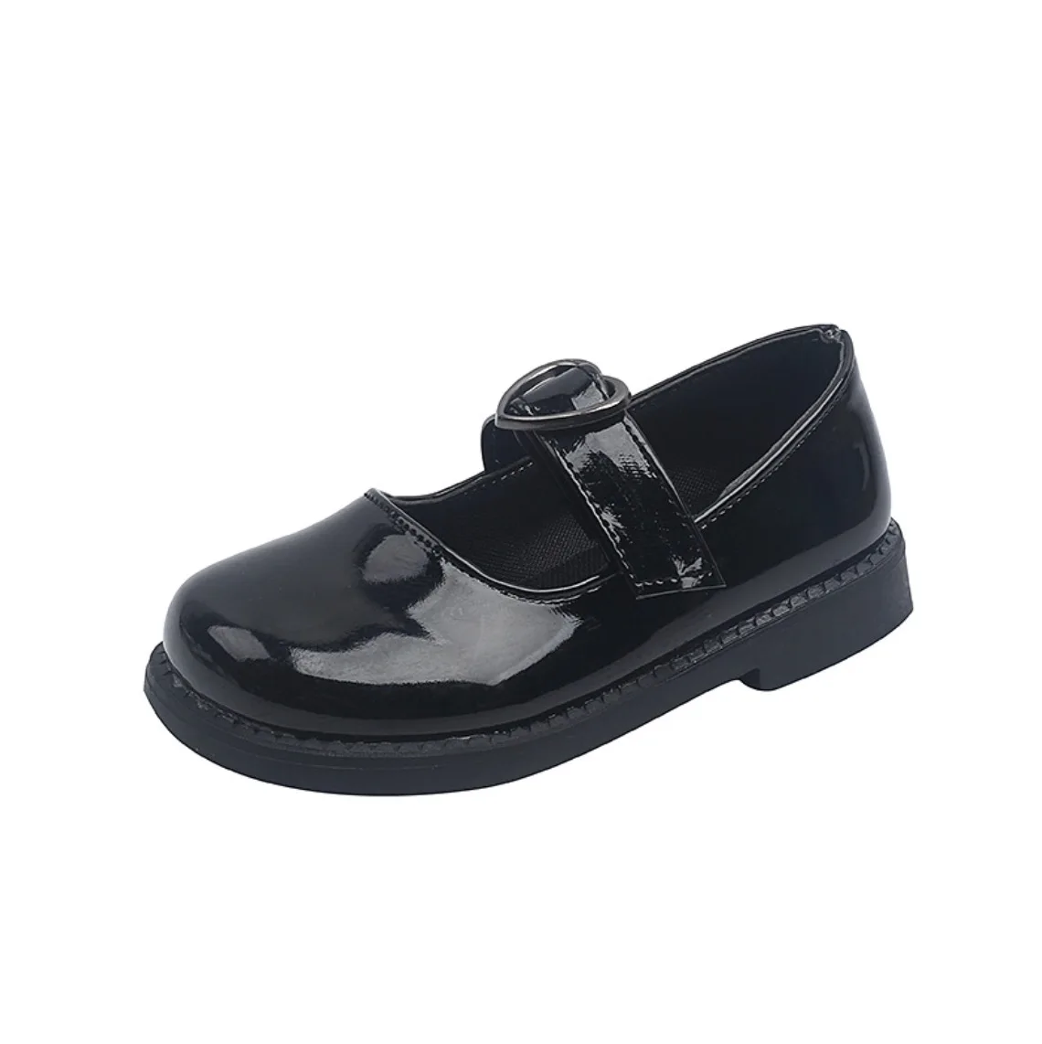 New Stylish Kids Back to School Leather Black School Shoes for School Girls