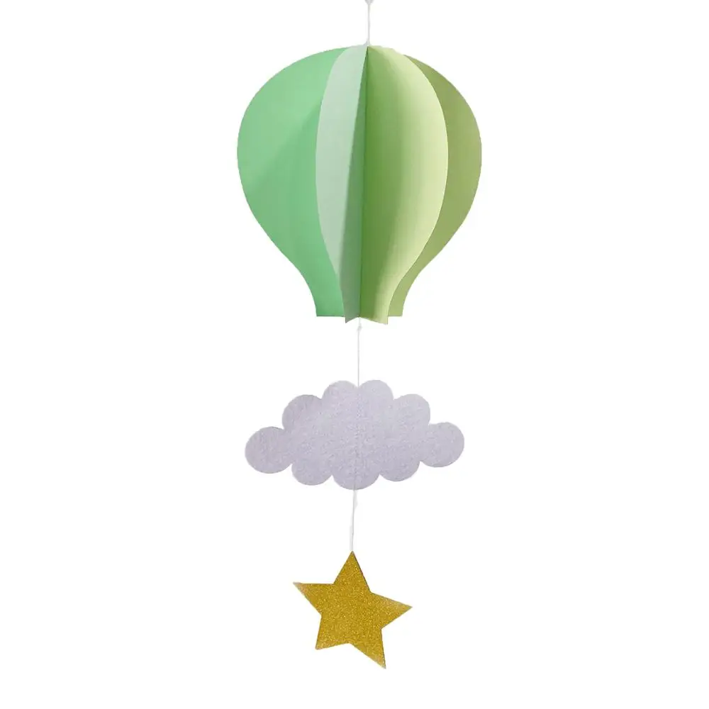 
Hot Air Balloon Decor 3D Hanging cloud and star, rainbow paper garland for Birthday Party Decorations for blue wedding party 