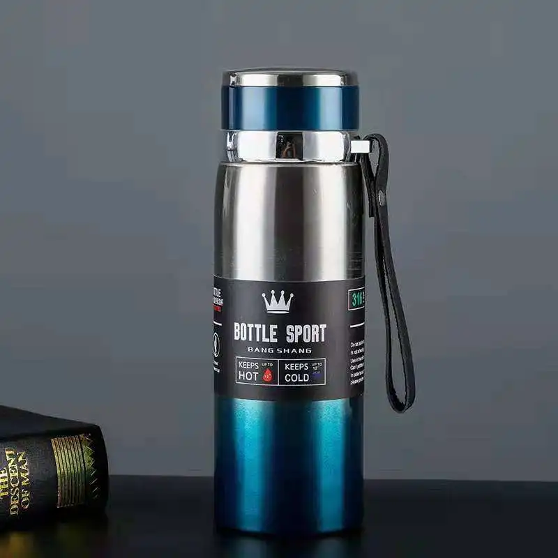 Wholesale 304 Stainless Steel Cup 600/800/1000 ml Double Wall Intelligent Temperature Vacuum Termo Flask Water Bottle