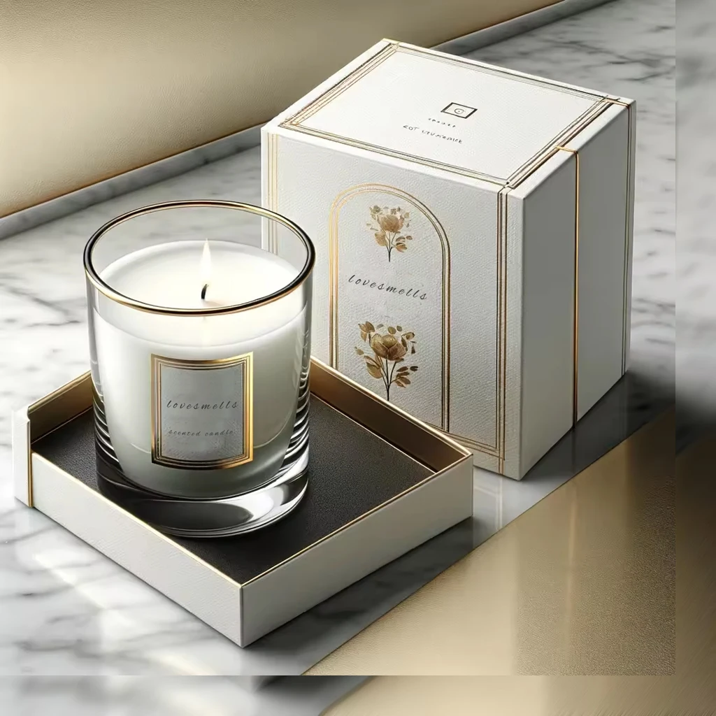 Wholesale Private Label Luxury Soy wax candle scented gift set packaging box with handbag gift candle