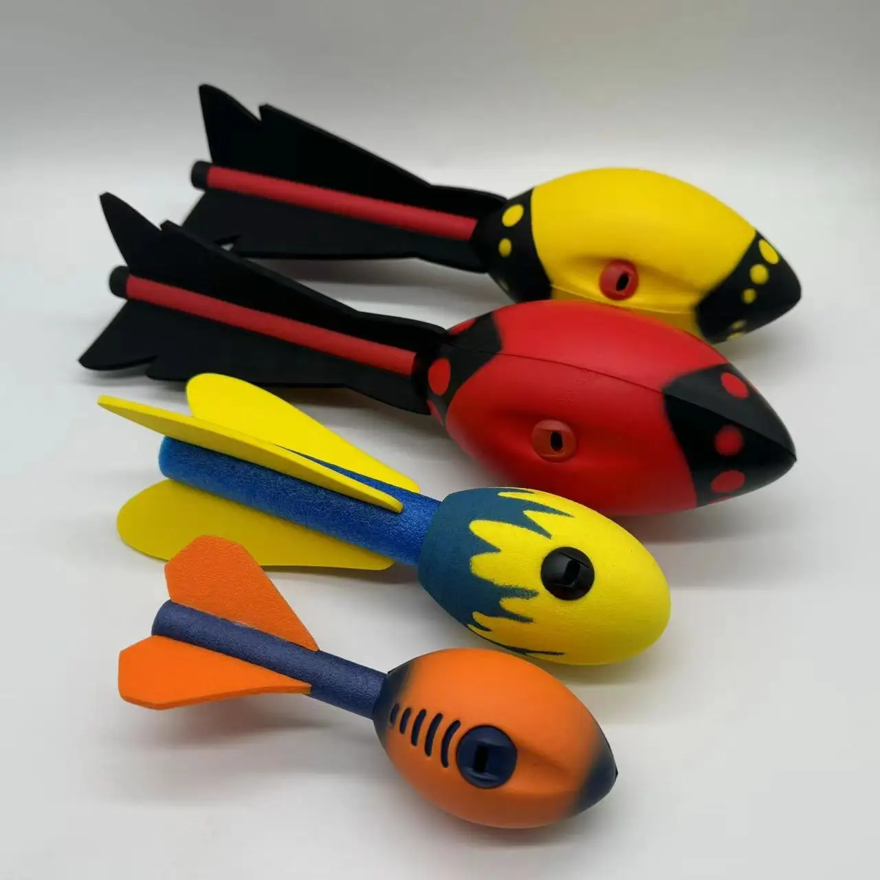 Soft Throwing Disc Flying Toy Flying Arrows Missile Launcher Whistling Toy Long Distance Park Beach Backyard PU Foam Rocket