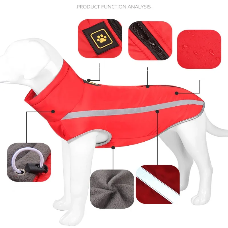 Puda 2023 New Design Dog Sweater Pet Clothes for Shipping Pet Supplies Outdoor Reflective Light Dog Clothes