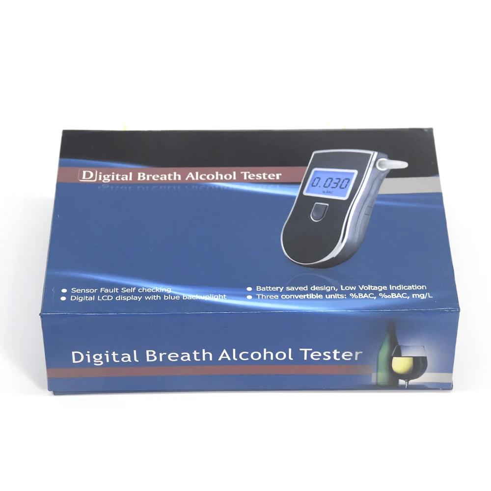 AT 818 LED Display Digital Portable Breath personal Breathalyzers Alcohol Tester with Mouthpiece