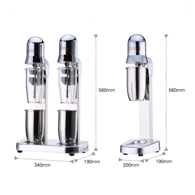 Commercial Two Head Electric Mixer Making Equipments Automatic Industrial Milkshake Machine