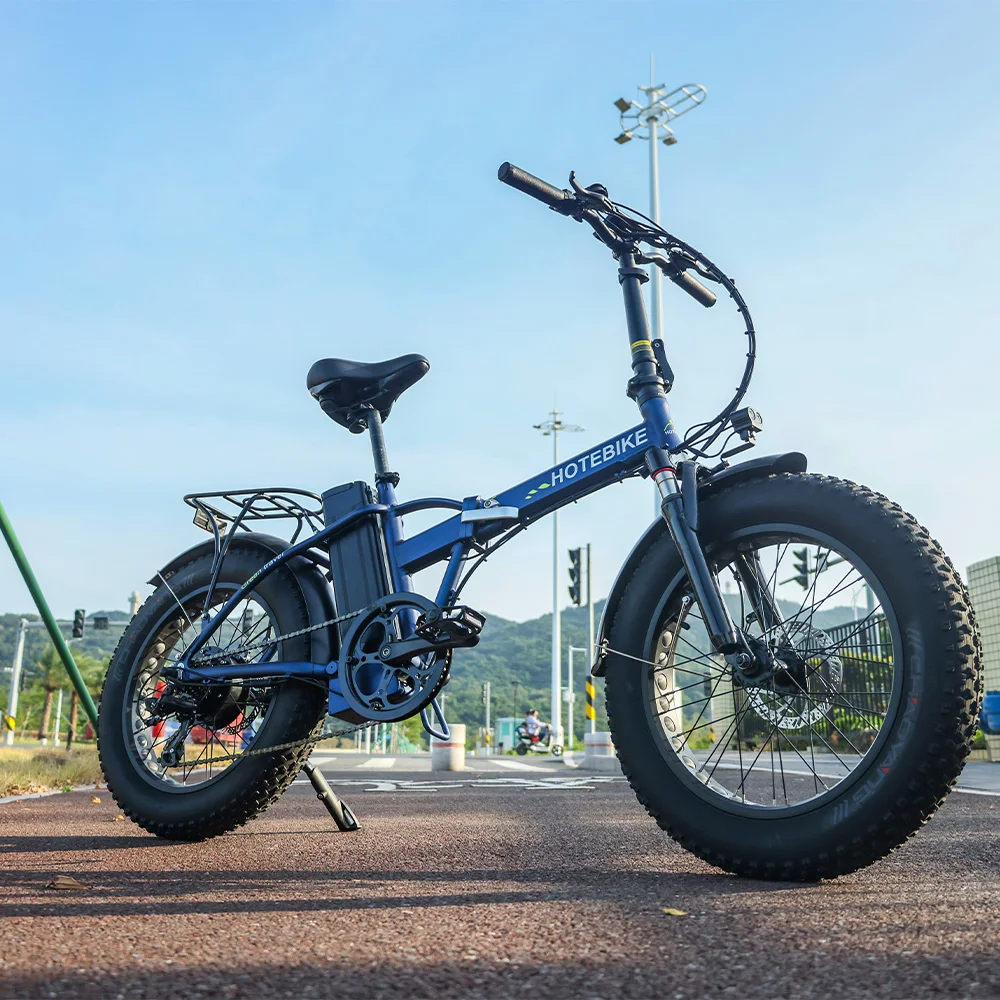 500w 20 Inch Ebike 7 Speed Folding Electric Mountain Fat Tire Bike E-bike 48V 750W Motor Electric Fatbike For Sale