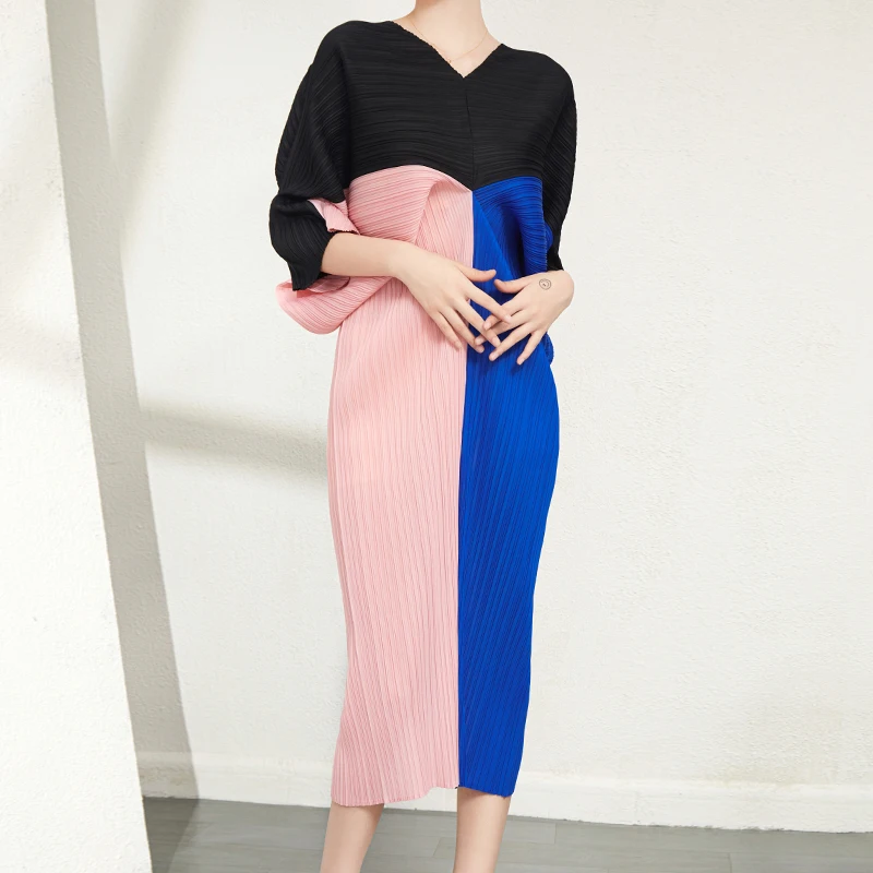 Оптовая продажа, летняя мода, лидер продаж 2022, плиссированное платье миаке, свободное плиссированное платье большого размера с принтом, женские платья