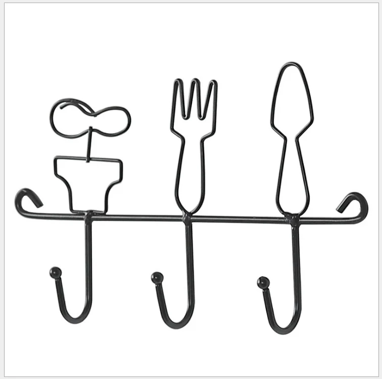 
3 Hook Coffee Mug Wall Rack Hooks Holder Decorative Wall Hooks for Coats Grill Accessories Kitchen Utensil 