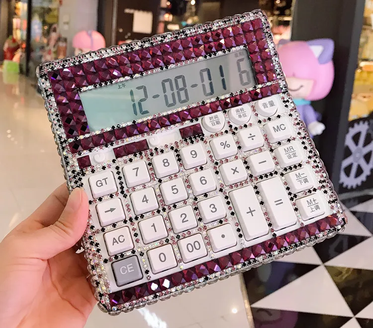 China Professional Manufacture Popular Product Cute Financial Rhinestone Calculator