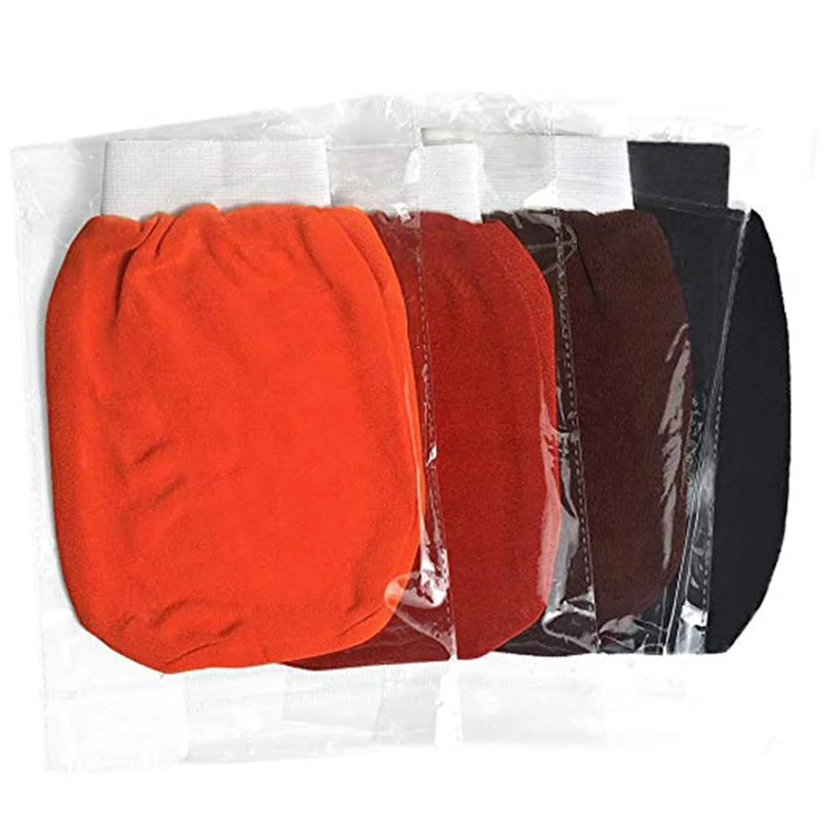 Elastic Cuff Viscose Rayon Tan Eraser Bath Glove Exfoliating Glove 2 side Application Order Free Samples