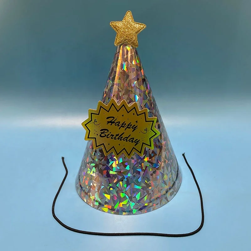 Cute Paper Cone Hat Dress Up Girl & Boy Birthday Hat Party Supplies Decoration green cool and delicate party paper hat