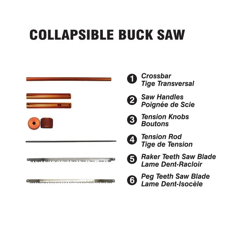 CS003 Collapsible Camping outdoor SAW, Lightweight Aluminum Buck Saw,Easy to setup use and pack
