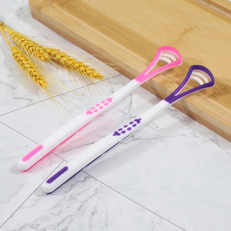 Manufacturer Deep Tongue Cleaning Plastic Scraper Tongue Cleaning Brush Tongue Scraper