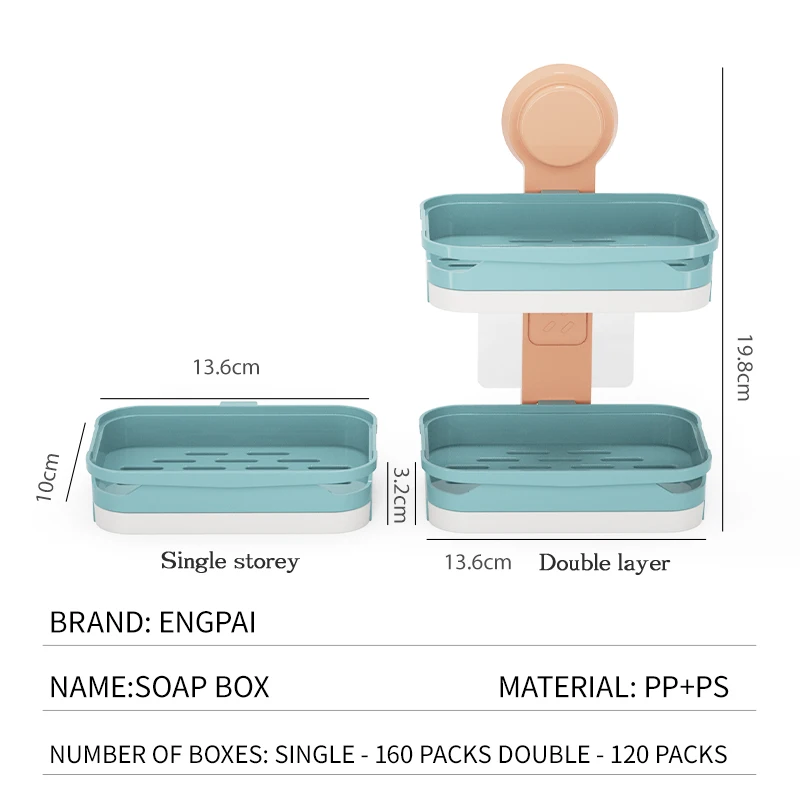 luxury eco friendly bathtub toilet wall mounted square draining soap dispenser holder plastic box soap dish