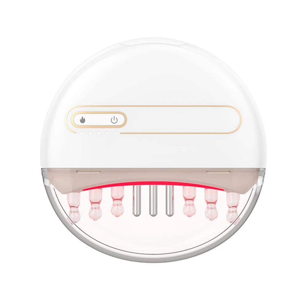 Electric Red Light Laser Hair Growth Oil Scalp Jade Massager Head Scalp Root Comb Applicator Hair Massaging Comb