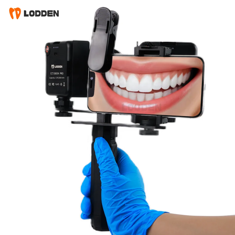 Dental equipment mouth shooting mobile phone fill light portable tripod small intelligent colorimetric lamp LED oral photograph