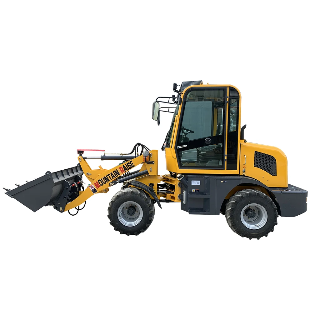 Mountain Raise mini wheel shovel loader MR908 800kg 1000kg articulated diesel small front end loader with Quick change