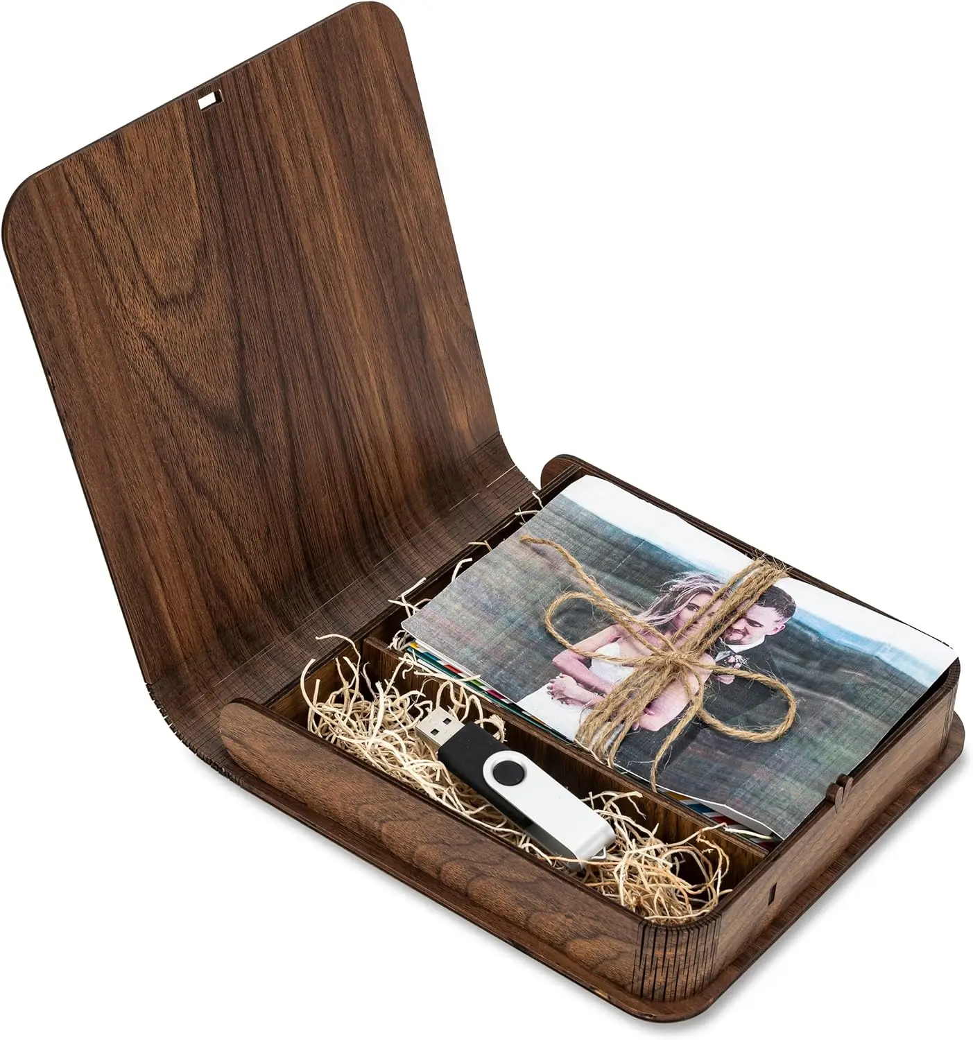 Customized Keepsake Boxes with Lids | Rustic Wooden Card Box & Storage Box for Wedding Registry Ideas