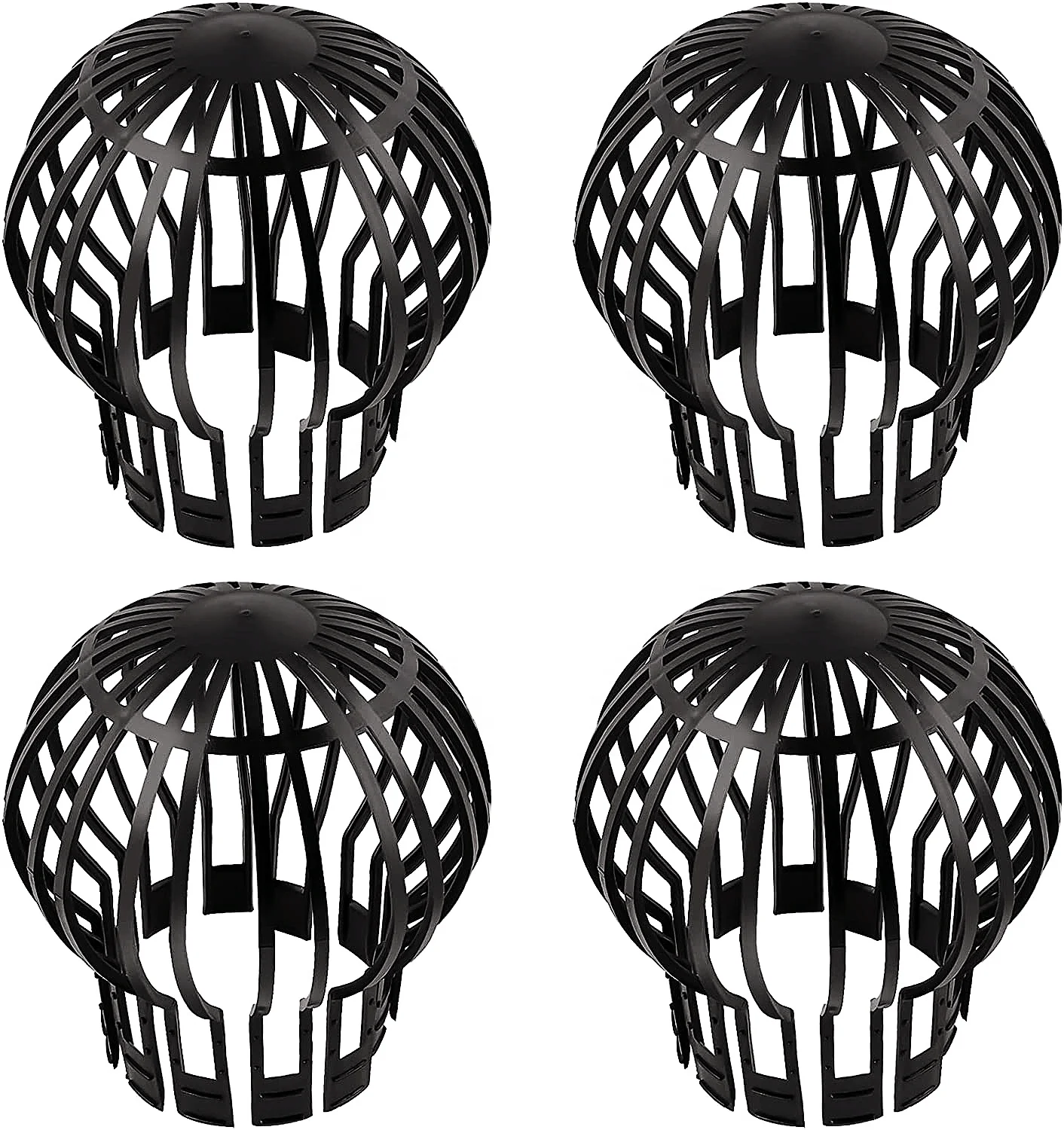 4pcs Plastic Down Pipe Balloon Guard Leaf Filter Gutter Filter for Stops Blockage Leaves Debris