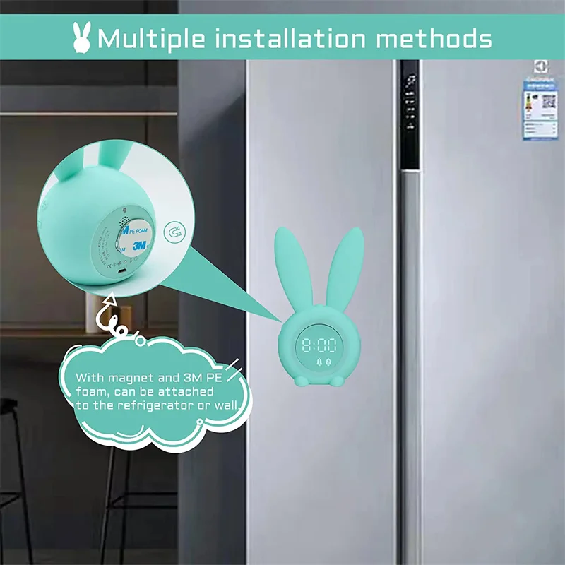 Hot selling cute rabbit    Snooze alarm  clock with   USB Charging
