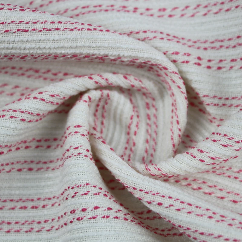 Wholesale Cheap Colorful Soft Home Textile Cotton Polyester Blend Yarn Dyed Stripe Jacquard Fabric For Skirt And Dress
