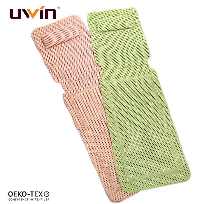 UWIN 2023 Bathtub Anti-slip Shower Bath Mat  Waterproof  Safe PVC Bathroom Suction Bath Mat