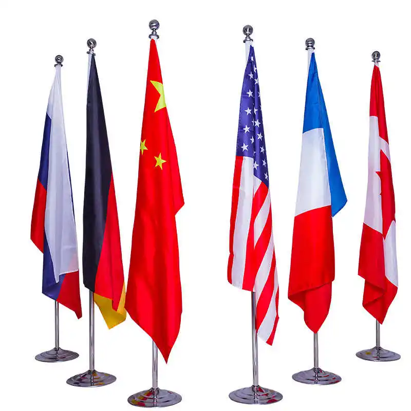 Pakistan Table Flag Desk Flag With Plastic Separable Pole And Base