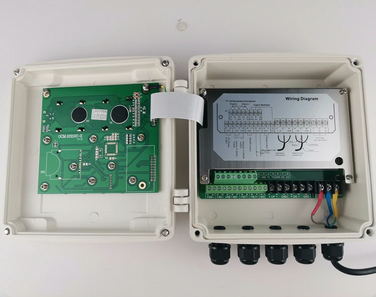 LCD Display clamp on ultrasonic flowmeter wall mounted sewage ultrasonic digital flowmeter