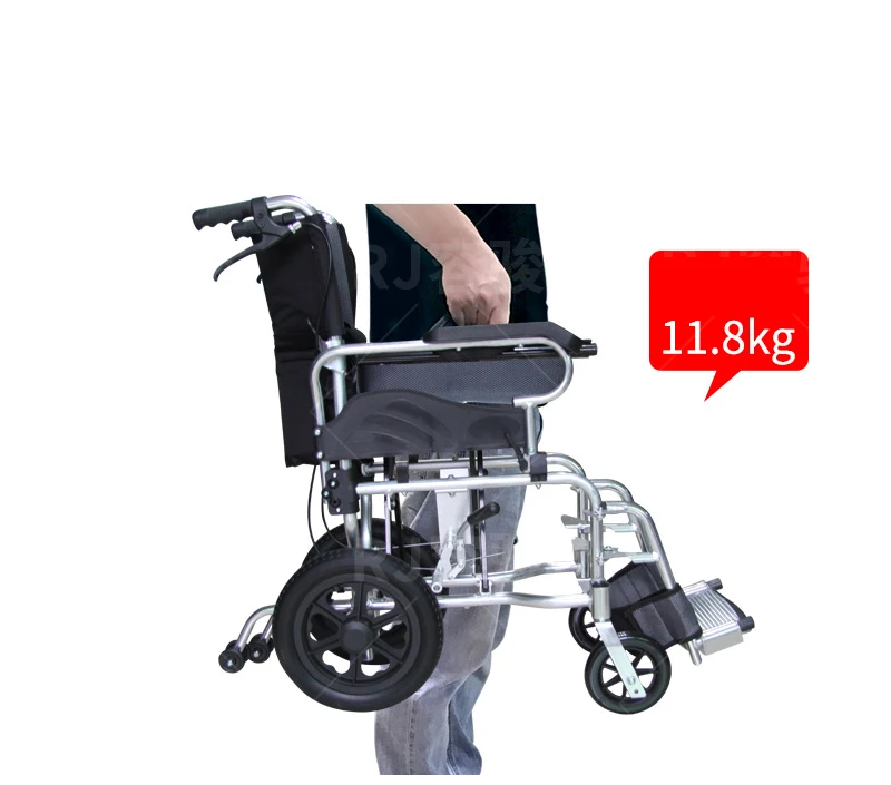 Портативная легкая алюминиевая ручная инвалидная коляска хорошего качества для пожилых людей с ограниченными возможностями