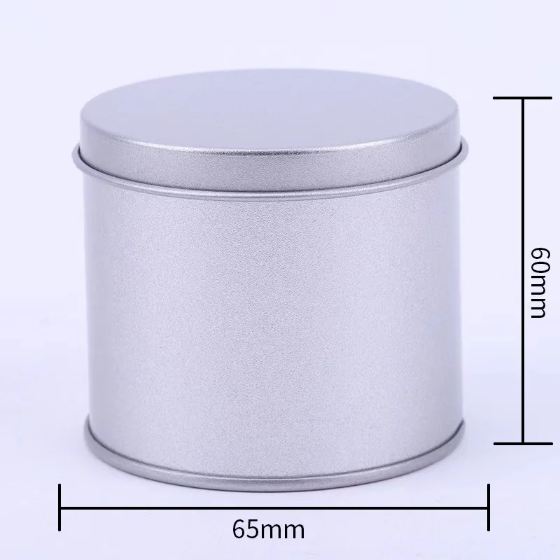65x60mm metal candle tin food grade tin jar with lid for cookie/candy/tea