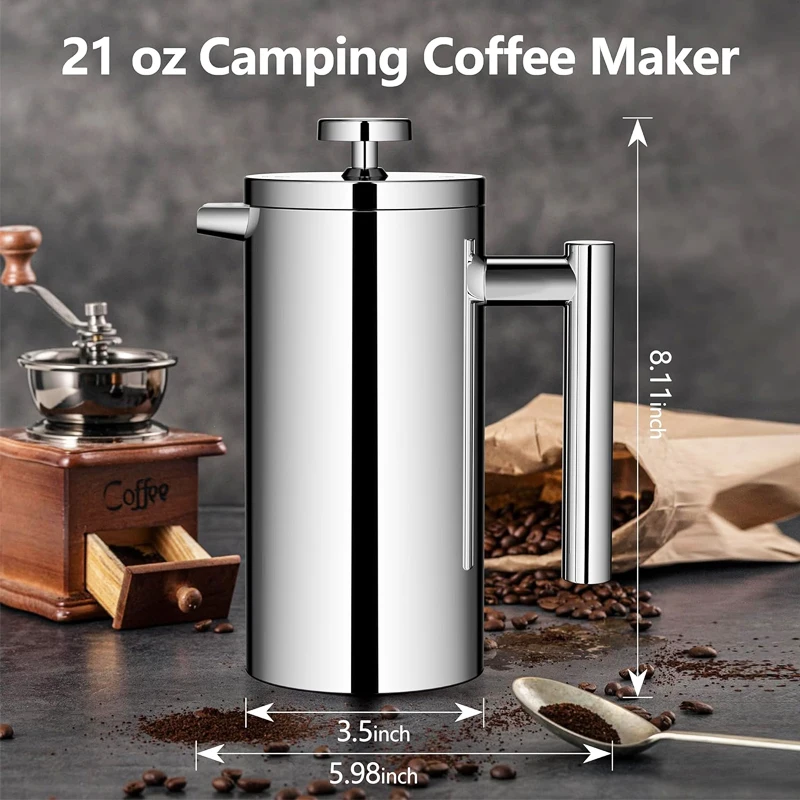 High Quality Color Painting Coffee Maker Plunger Stainless Steel Cafeteira Prensa Francesa 8 Cup French Press