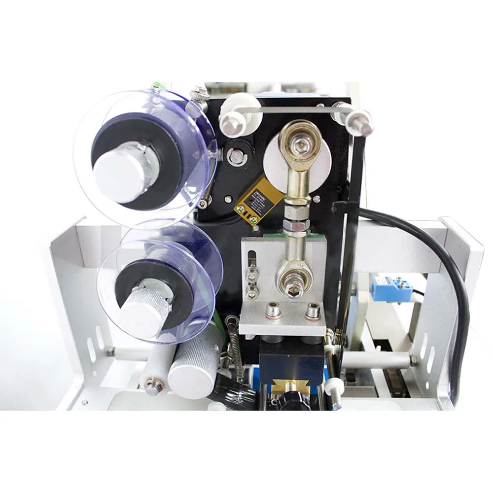 semi automatic manual sticker bottle labeling vial labeling  printing machine price for round bottles with coding