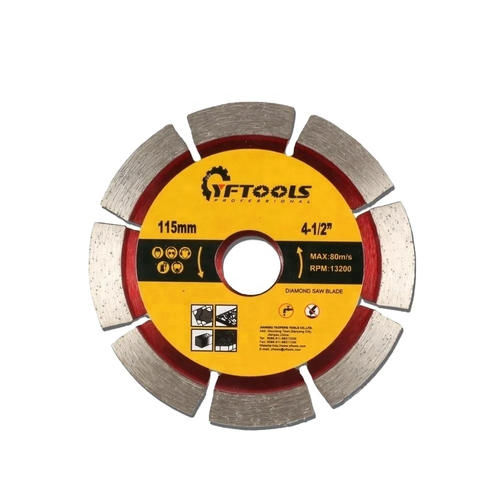 115mm 4-1/2inch Diamond Circular Saw Blade  Segmented Dry Diamond Cutting Disc For Granite Marble Brick Tile Stone