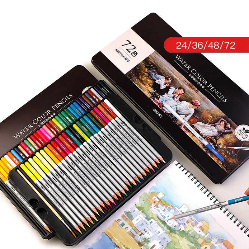 Professional Color Pencils Set For Drawing 48colors Painting Sketch Tin Box Art School Artist Supplies Colour Pencil