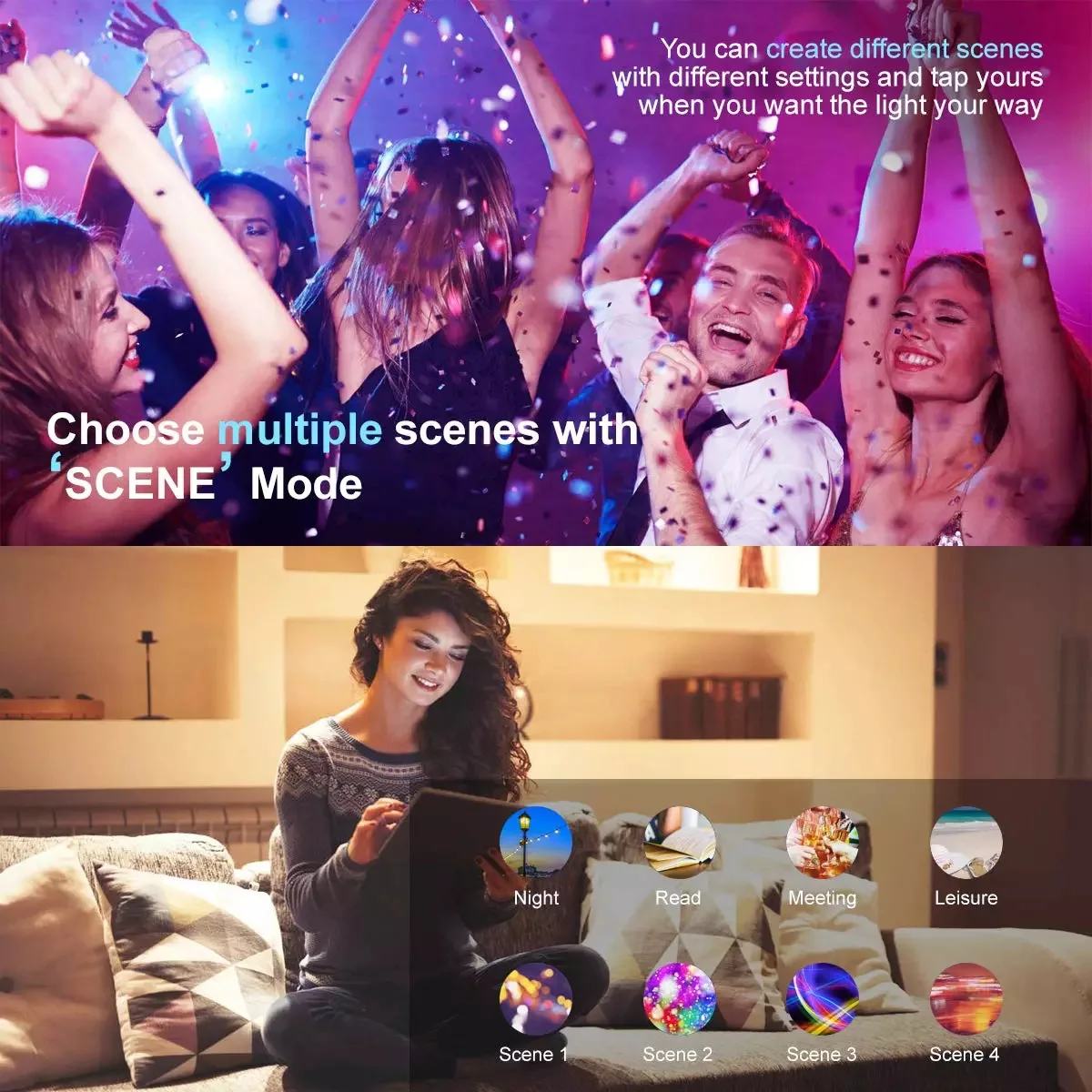 
Mr16 WIFI TUYA Smart Life App GU5.3 LED Bulbs Dimmable AC/DC RGB 12V 5W 400LM Adjust Beam Angle Smart Lamp 