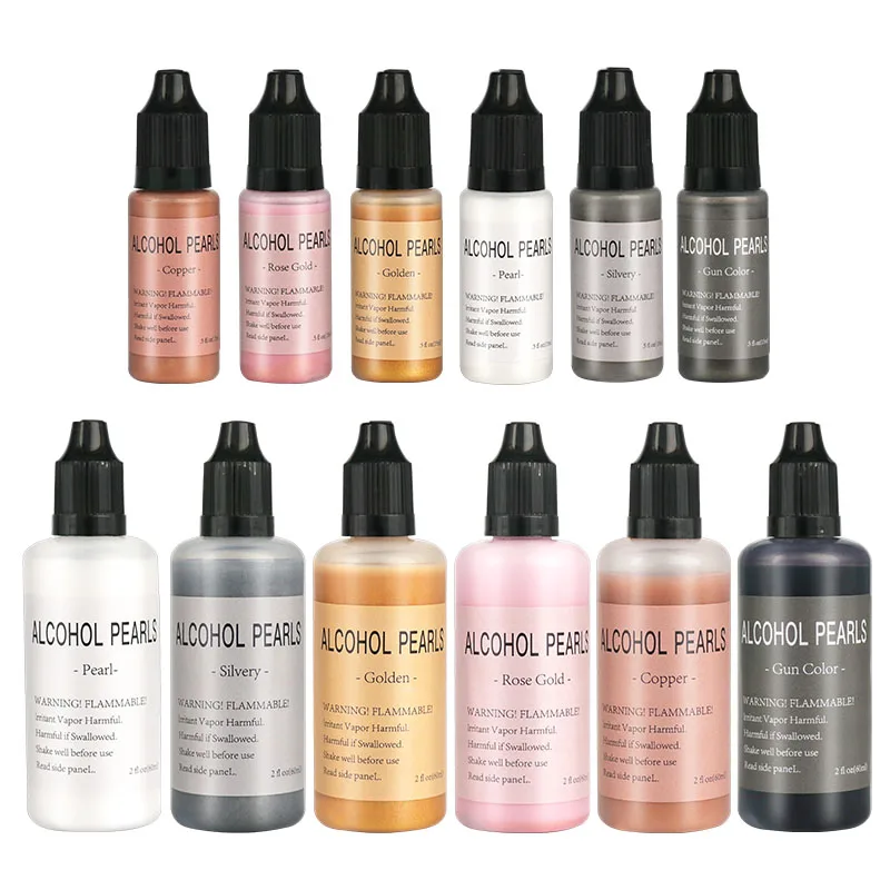 Металлический спиртовой жемчужный жидкий пигмент Osbang для эпоксидной смолы, 15 мл