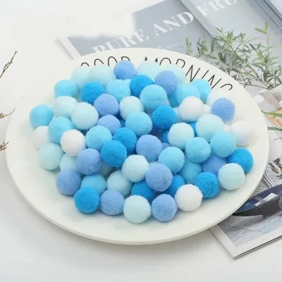 Pompoms 8/10/15/20/25/30mm Soft Pompons Colorful Fluffy Plush Craft DIY Pom Pom Ball Fur Pon Pon Home Decoration Kids Toys 10g