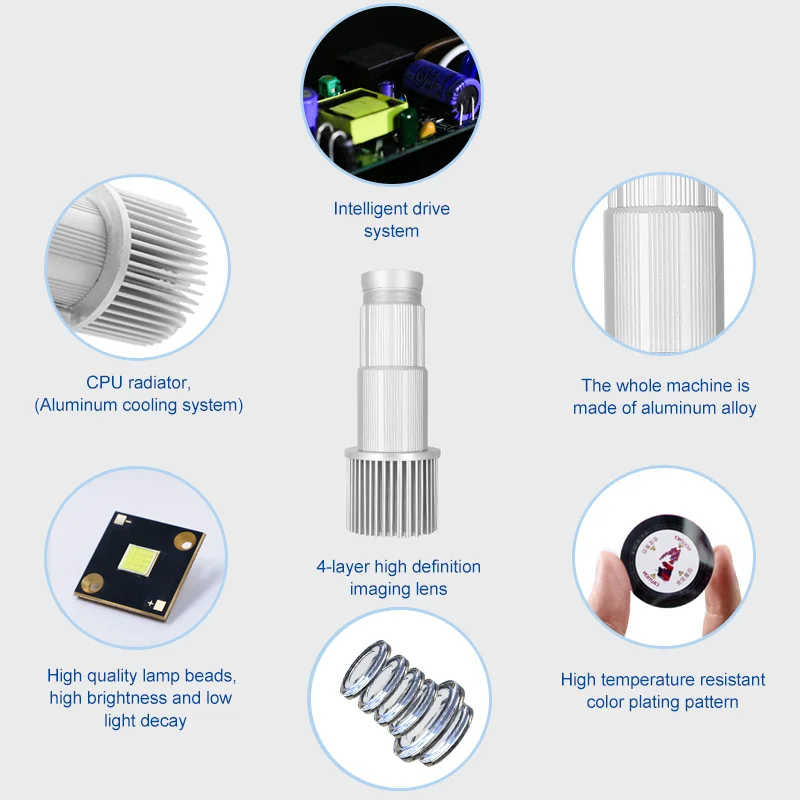 
Yufan 50w global custom laser lamp wireless 4K high definition led welcome advertising light gobo logo projector 