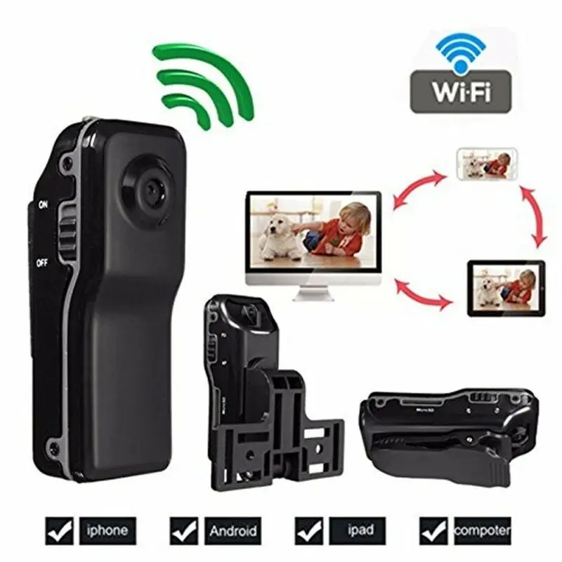 Горячая Распродажа 640*480 P2P мини скрытая камера Wifi Mini DV Md81 руководство с обнаружением движения