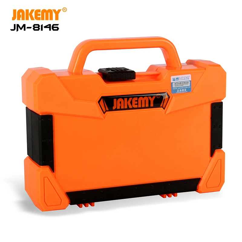 JAKEMY JM-8146 47 pcs in 1 Household magnetic diy repair tool kit for home maintenance tools for mobile screwdriver bit set