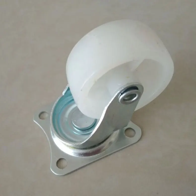 1/1.5 /2inches PP wheel casters swivel top plate stem castor trolley wheels with Brake zinc plated swivel casters