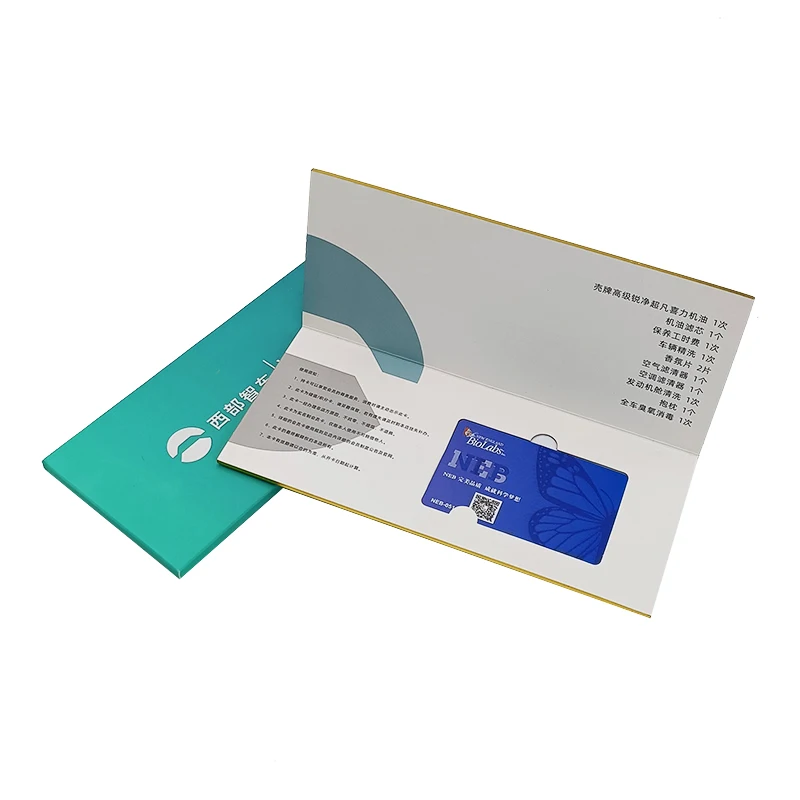 Custom recyclable greeting business card boxes VIP credit card packaging gift box for card